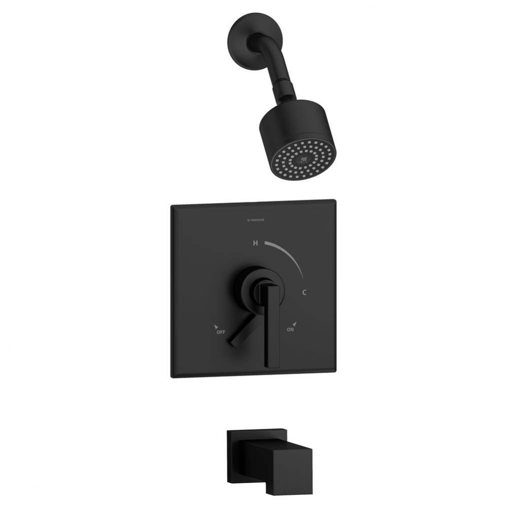 Duro Single Handle 1-Spray Tub and Shower Faucet Trim in Matte Black - 1.5 GPM (Valve Not Included