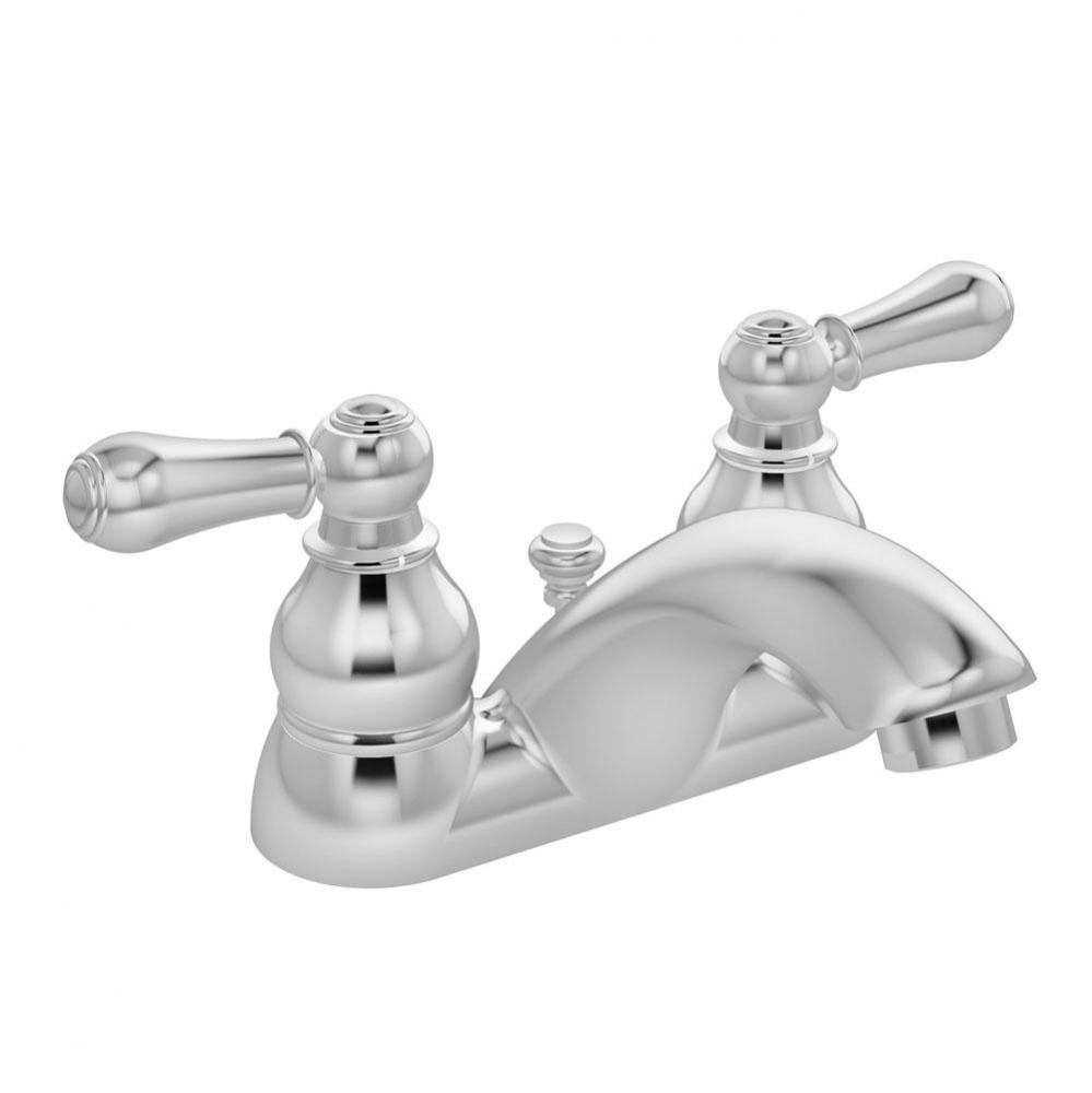 Allura 4 in. Centerset 2-Handle Bathroom Faucet with Drain Assembly in Polished Chrome (1.5 GPM)