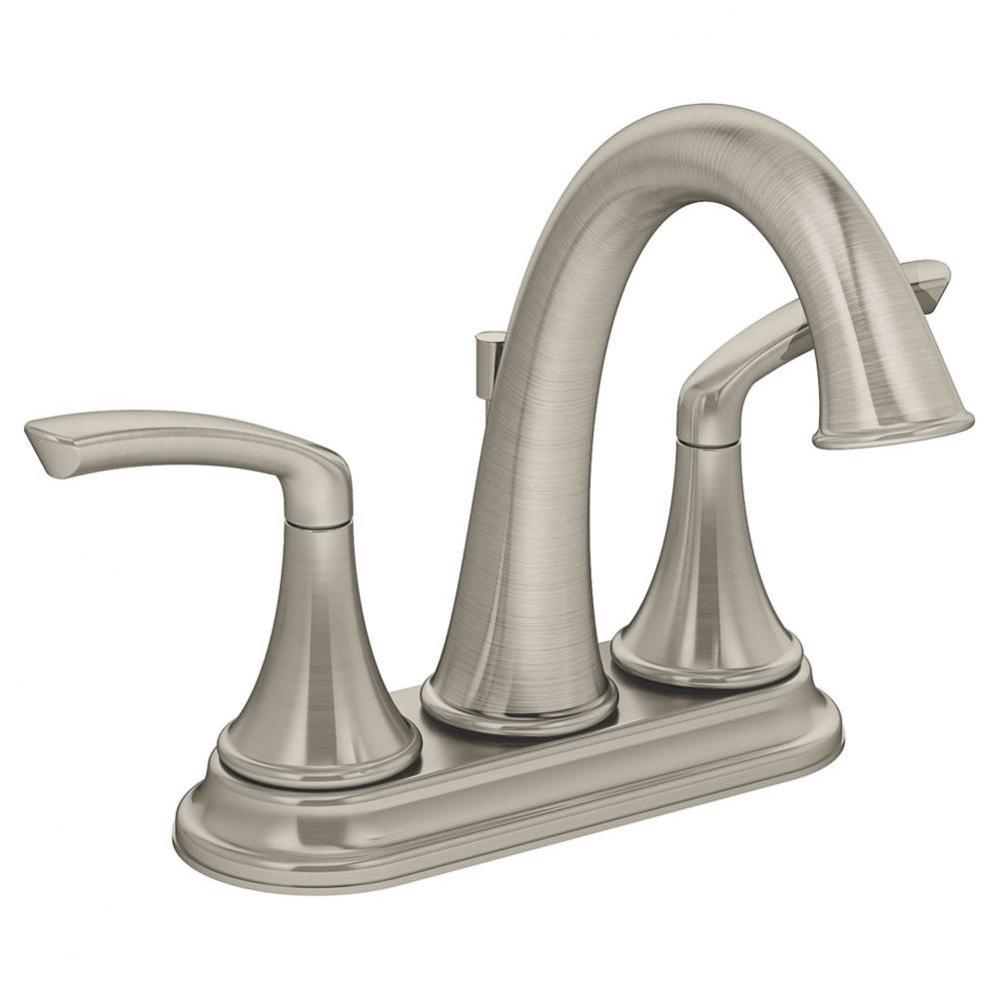 Elm 4 in. Centerset 2-Handle Bathroom Faucet with Drain Assembly in Satin Nickel (1.0 GPM)