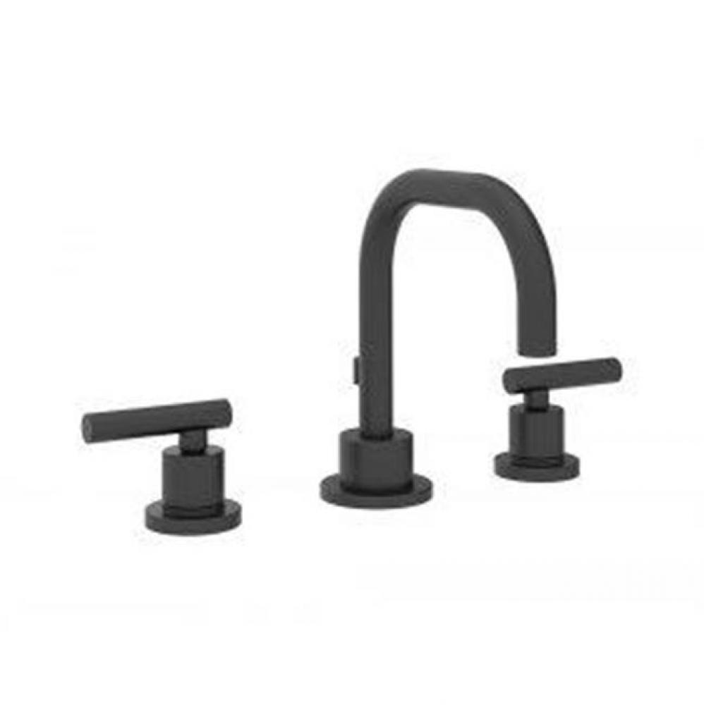 Dia Widespread 2-Handle Bathroom Faucet with Drain Assembly in Matte Black (1.0 GPM)