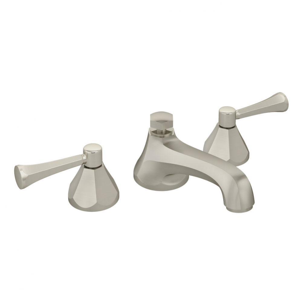 Canterbury Widespread 2-Handle Bathroom Faucet with Drain Assembly in Satin Nickel (1.0 GPM)