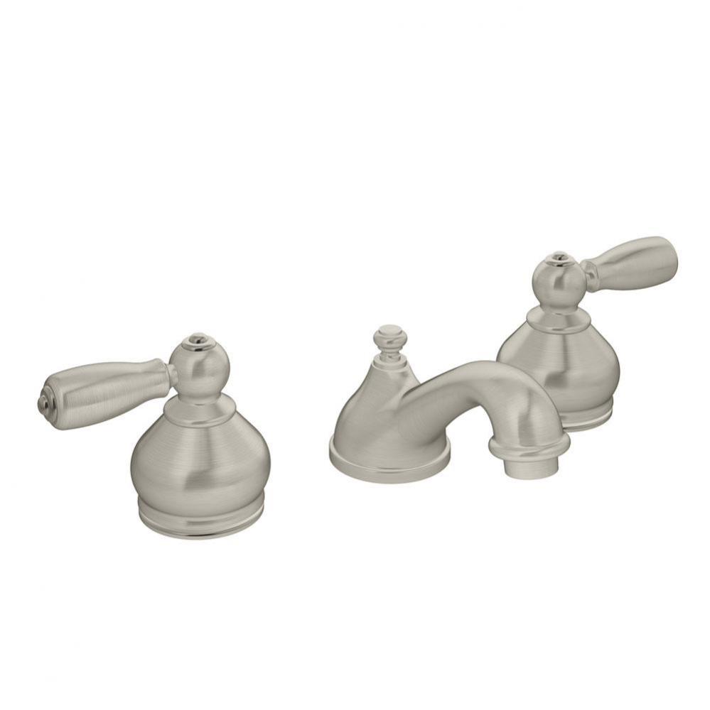 Allura Widespread 2-Handle Bathroom Faucet with Drain Assembly in Satin Nickel (1.5 GPM)