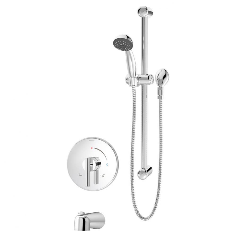 Dia Single Handle 1-Spray Tub and Hand Shower Trim in Polished Chrome - 1.5 GPM (Valve Not Include