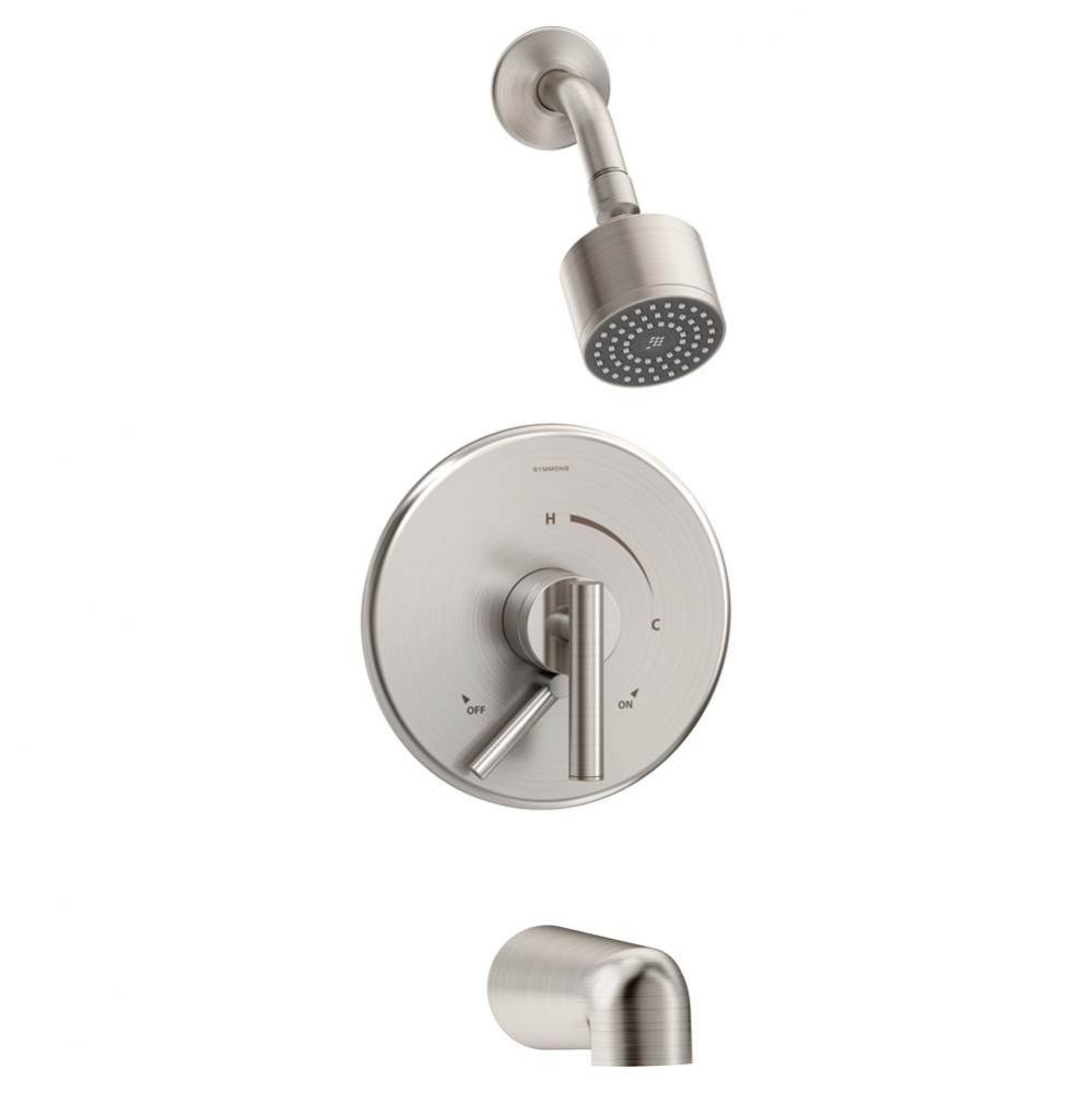 Dia Single Handle 1-Spray Tub and Shower Faucet Trim in Satin Nickel - 1.5 GPM (Valve Not Included