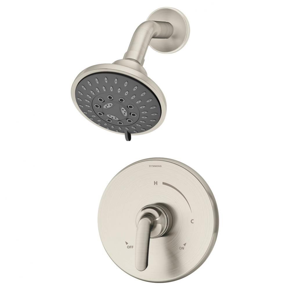 Elm Single Handle 5-Spray Shower Trim in Satin Nickel - 1.5 GPM (Valve Not Included)