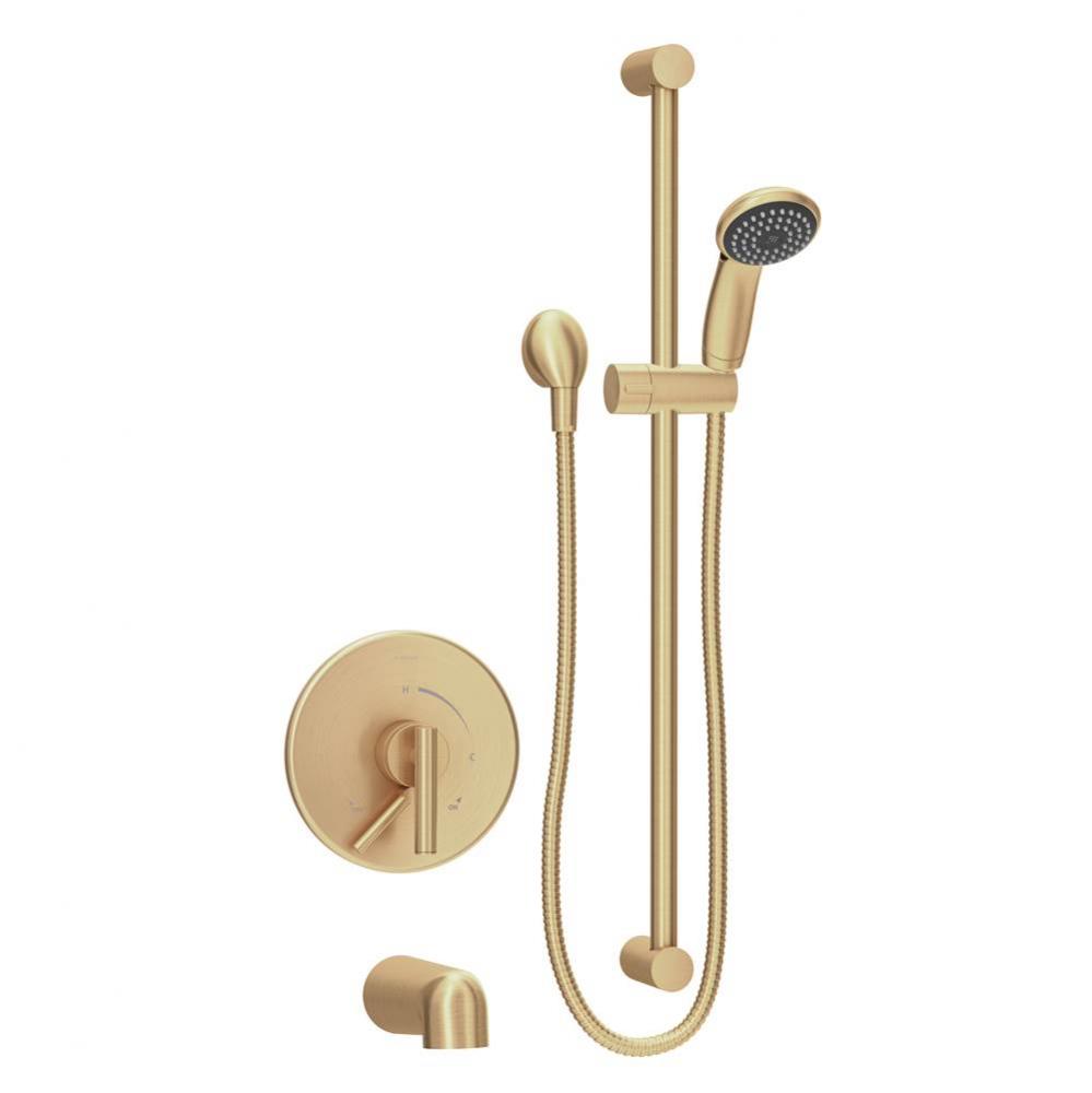 Dia Single Handle 1-Spray Tub and Hand Shower Trim in Brushed Bronze - 1.5 GPM (Valve Not Included