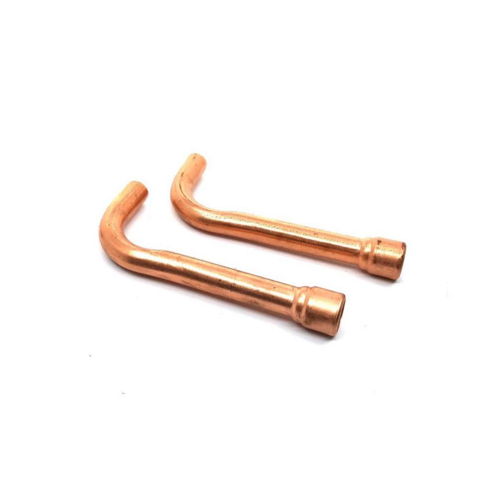 Copper &apos;&apos;L&apos;&apos; Fittings (Set of 2)