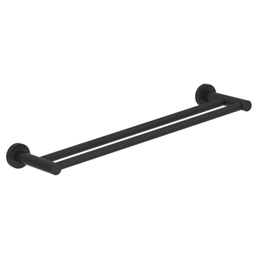 Dia 18 in. Double Towel Bar in Matte Black