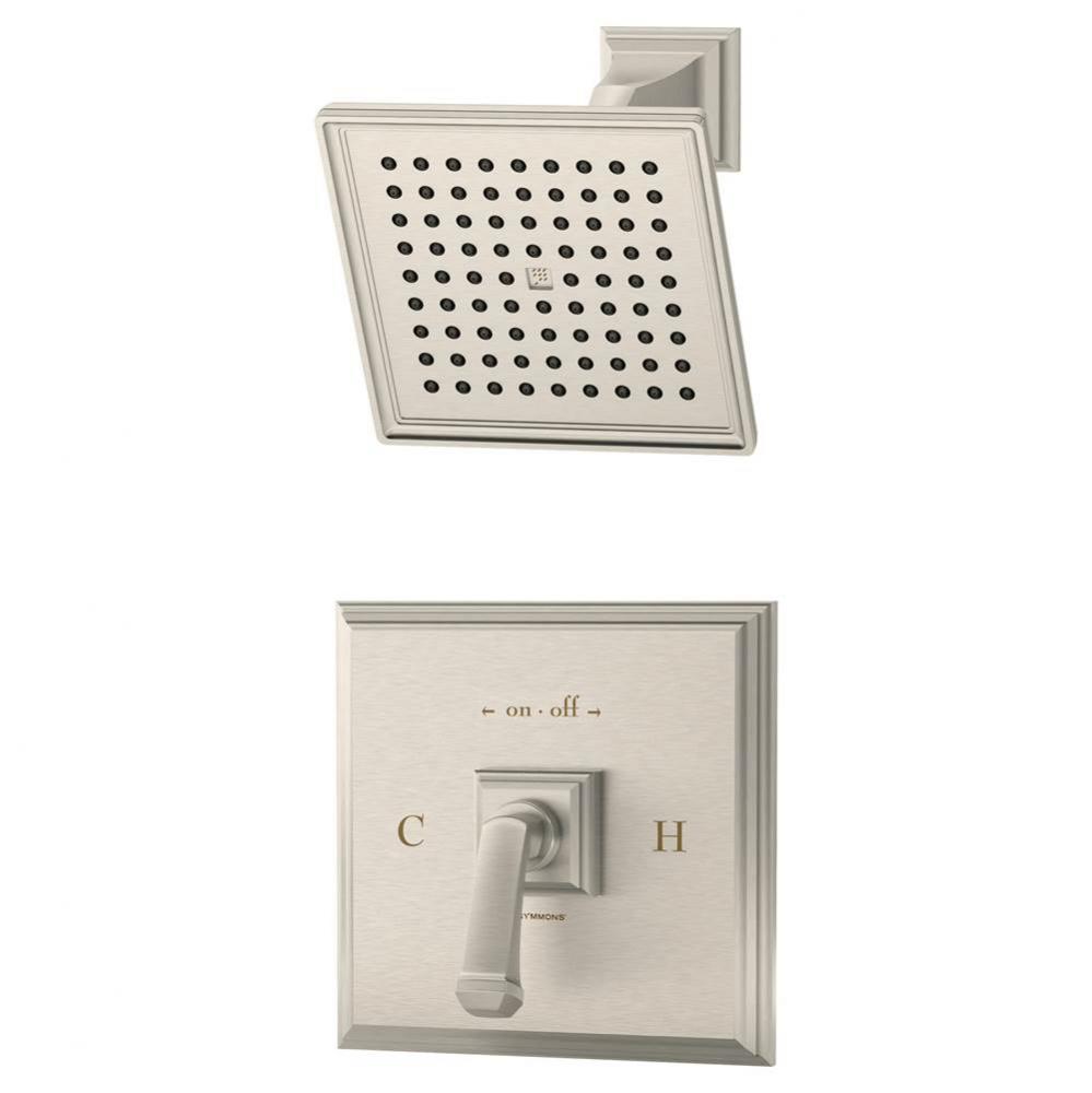 Oxford Single Handle 1-Spray Shower Trim in Satin Nickel - 1.5 GPM (Valve Not Included)