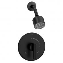 Symmons 3501-CYL-B-MB-1.5-TRM - Dia Single Handle 1-Spray Shower Trim with Solid Brass Escutcheon in Matte Black - 1.5 GPM (Valve