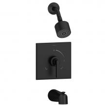 Symmons 3602-MB-SH1-1.5-TRM - Duro Single Handle 1-Spray Tub and Shower Faucet Trim in Matte Black - 1.5 GPM (Valve Not Included