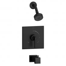 Symmons 3602-MB-T2-1.5-TRM - Duro Single Handle 1-Spray Tub and Shower Faucet Trim in Matte Black - 1.5 GPM (Valve Not Included