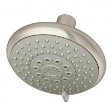 Symmons 412SH-STN-1.5 - Naru 3-Spray 5 in. Fixed Showerhead in Satin Nickel (1.5 GPM)