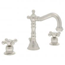 Symmons SLW-4412-STN-1.0 - Carrington Widespread 2-Handle Bathroom Faucet with Drain Assembly in Satin Nickel (1.0 GPM)