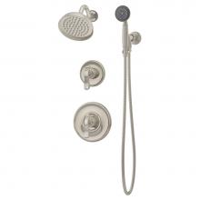Symmons 5105-STN-1.5-TRM - Winslet 2-Handle 1-Spray Shower Trim with 1-Spray Hand Shower in Satin Nickel (Valves Not Included