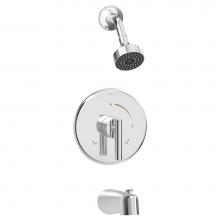 Symmons 3502-B-SH3-1.5-TRM - Dia Single Handle 1-Spray Tub and Shower Faucet Trim in Polished Chrome - 1.5 GPM (Valve Not Inclu