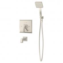 Symmons S-4204-STN-1.5-TRM - Oxford Single Handle 1-Spray Tub and Hand Shower Trim in Satin Nickel - 1.5 GPM (Valve Not Include