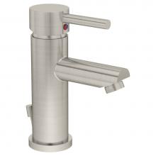 Symmons SLS-3512-STN-DP4-0.5 - Dia Single Hole Single-Handle Bathroom Faucet with Deck Plate in Satin Nickel (0.5 GPM)