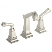 Symmons SLW-4212-STN-1.0 - Oxford Widespread 2-Handle Bathroom Faucet with Drain Assembly in Satin Nickel (1.0 GPM)