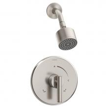 Symmons 3501-CYL-STN-1.5-TRM - Dia Single Handle 1-Spray Shower Trim in Satin Nickel - 1.5 GPM (Valve Not Included)