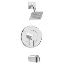 Symmons 3522-B-SH4-1.5-TRM - Dia Single-Handle 3-Spray Shower and Tub Trim in Polished Chrome - 1.5 GPM (Valve Not Included)