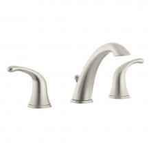 Symmons SLW-6612-STN-1.0 - Unity Widespread 2-Handle Bathroom Faucet with Drain Assembly in Satin Nickel (1.0 GPM)