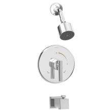 Symmons 3502-B-T2-1.5-TRM - Dia Single Handle 1-Spray Tub and Shower Faucet Trim in Polished Chrome - 1.5 GPM (Valve Not Inclu