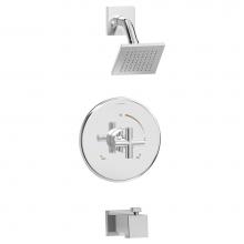 Symmons 3532-B-SH4-T2-1.5-TRM - Dia Single-Handle 1-Spray Shower and Tub Trim in Polished Chrome - 1.5 GPM (Valve Not Included)