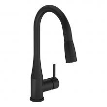 Symmons S-2302-MB-PD-1.5 - Sereno Single-Handle Pull-Down Sprayer Kitchen Faucet in Matte Black (1.5 GPM)