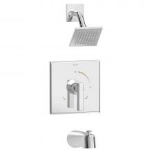Symmons 3632-SH4-1.5-TRM - Duro Single-Handle Tub and 1-Spray Shower Trim in Polished Chrome - 1.5 GPM (Valve Not Included)