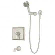 Symmons S-4504-STN-1.5-TRM - Canterbury Single Handle 3-Spray Tub and Hand Shower Trim in Satin Nickel - 1.5 GPM (Valve Not Inc