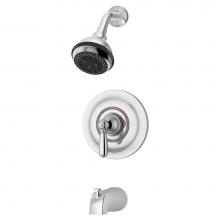 Symmons 4702-STN-1.5-TRM - Allura Single Handle 3-Spray Tub and Shower Faucet Trim in Satin Nickel - 1.5 GPM (Valve Not Inclu