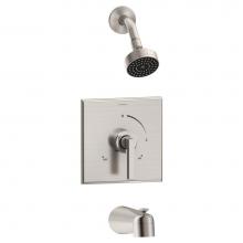 Symmons 3602-STN-1.5-TRM - Duro Single Handle 1-Spray Tub and Shower Faucet Trim in Satin Nickel - 1.5 GPM (Valve Not Include