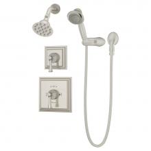 Symmons 4505-STN-1.5-TRM - Canterbury 2-Handle 1-Spray Shower Trim with 3-Spray Hand Shower in Satin Nickel (Valves Not Inclu