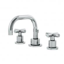 Symmons SLW-3522-H3-1.0 - Dia Widespread 2-Handle Bathroom Faucet with Drain Assembly in Polished Chrome (1.0 GPM)
