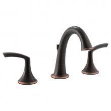 Symmons SLW-5512-SBZ-1.0 - Elm Widespread 2-Handle Bathroom Faucet with Drain Assembly in Seasoned Bronze (1.0 GPM)