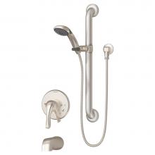 Symmons S9604PLRTRMSTNTC - Origins Tub/Hand Shower Trim