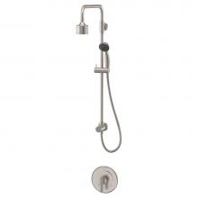 Symmons 3501-CYL-B-STN-EX-1.5-TRM - Dia Single-Handle 1-Spray Shower Trim with Hand Shower in Satin Nickel - 1.5 GPM (Valve Not Includ
