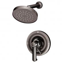 Symmons S-5301-BLK-1.5-TRM - Museo Single Handle 1-Spray Shower Trim in Polished Graphite - 1.5 GPM (Valve Not Included)
