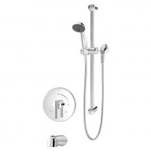 Symmons 3504-H321-V-CYL-B-1.5-TRM - Dia Single Handle 1-Spray Tub and Hand Shower Trim in Polished Chrome - 1.5 GPM (Valve Not Include