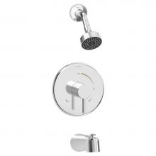 Symmons 3522-B-SH3-1.5-TRM - Dia Single-Handle 3-Spray Shower and Tub Trim in Polished Chrome - 1.5 GPM (Valve Not Included)