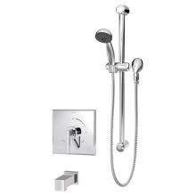 Symmons S-3604-T4-1.5-TRM - Duro Single Handle 1-Spray Tub and Hand Shower Trim in Polished Chrome - 1.5 GPM (Valve Not Includ