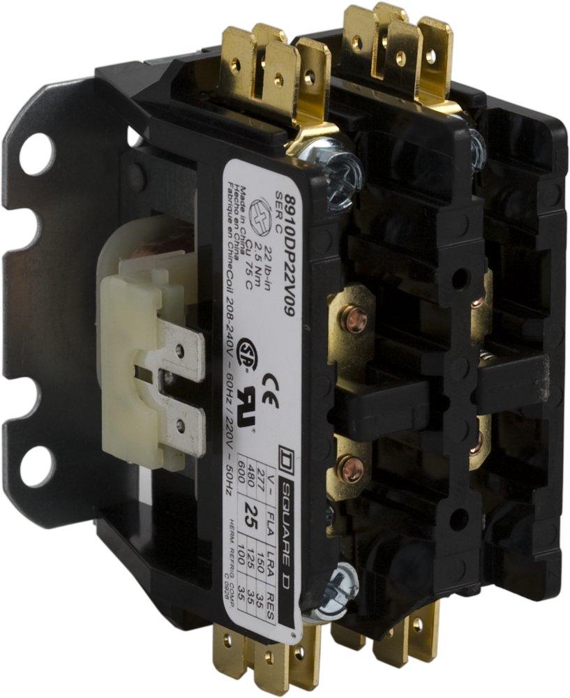 CONTACTOR 600VAC 25A DP & OPTIONS