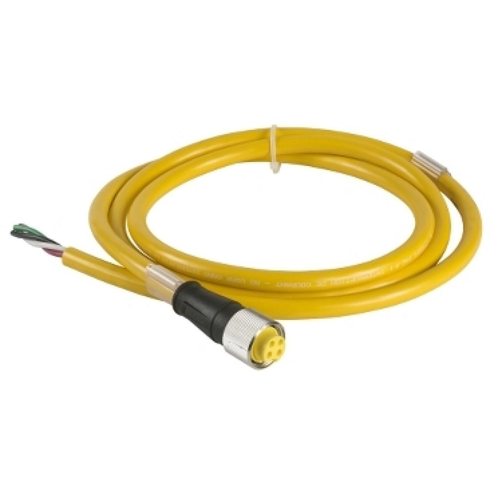 CORDSET PVC FEMALE 7/8 4P STR 6FT