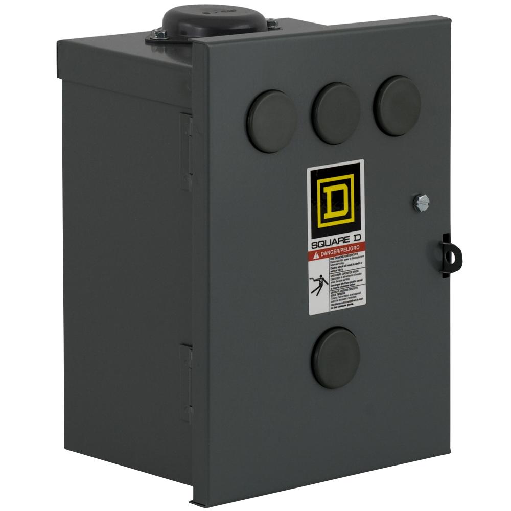 lighting contactor, electrically held, 60 A, 3 p