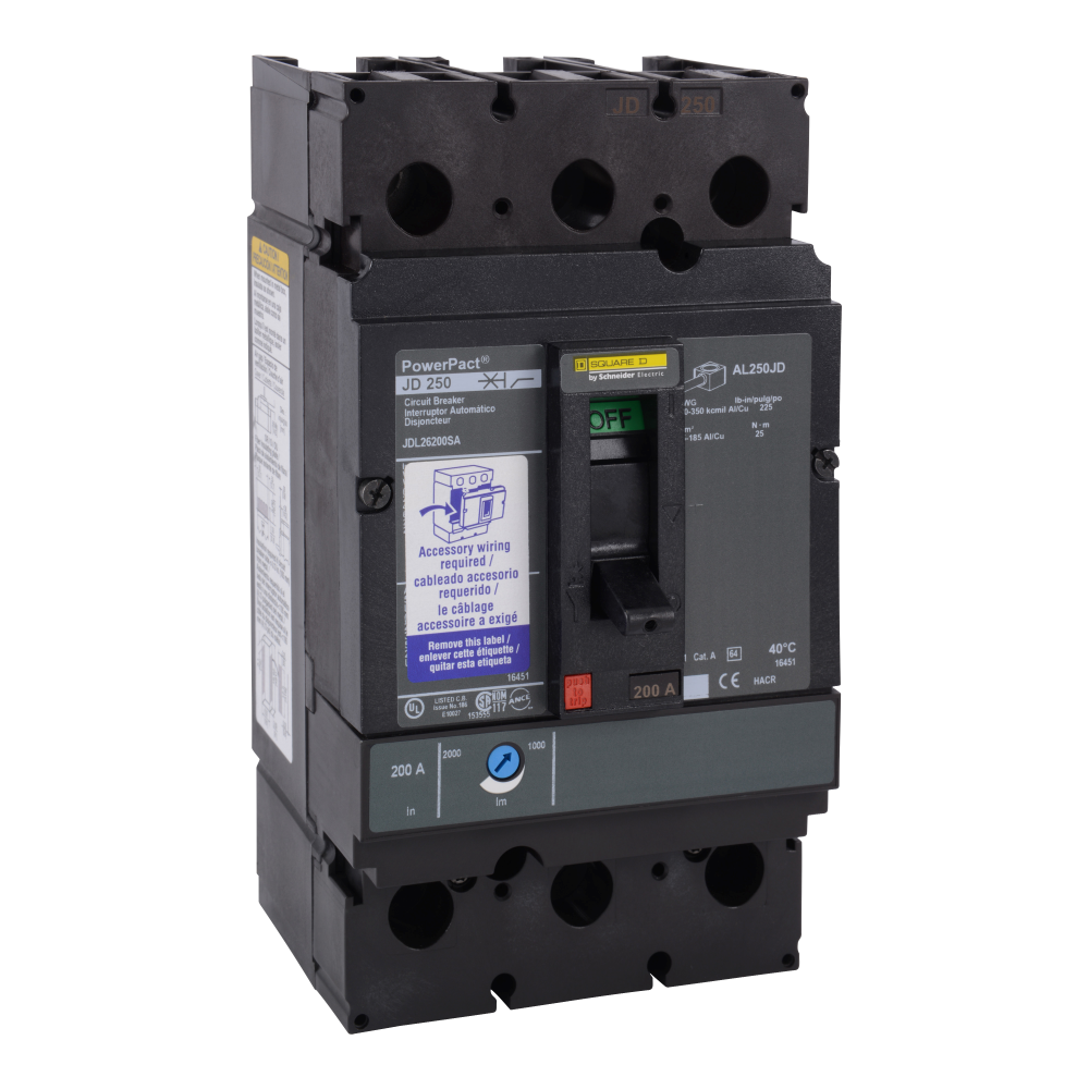 Circuit breaker, PowerPacT J, unit mount, therma