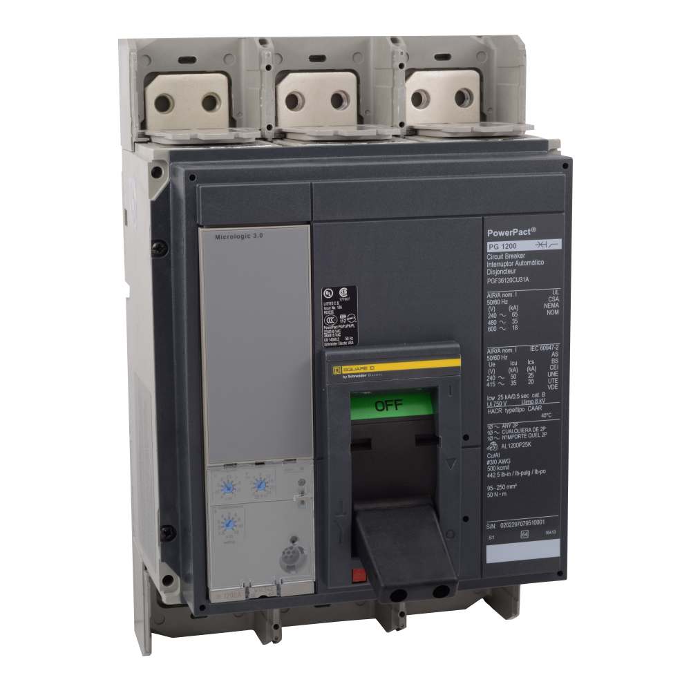 Circuit breaker, PowerPacT P, unit mount, Microl