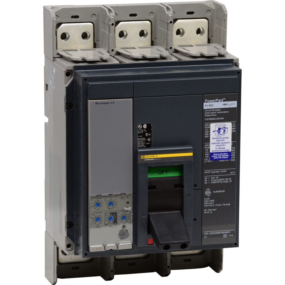 Circuit breaker, PowerPacT P, unit mount, Microl