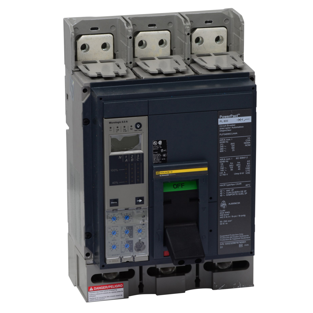 Circuit breaker, PowerPacT P, unit mount, Microl