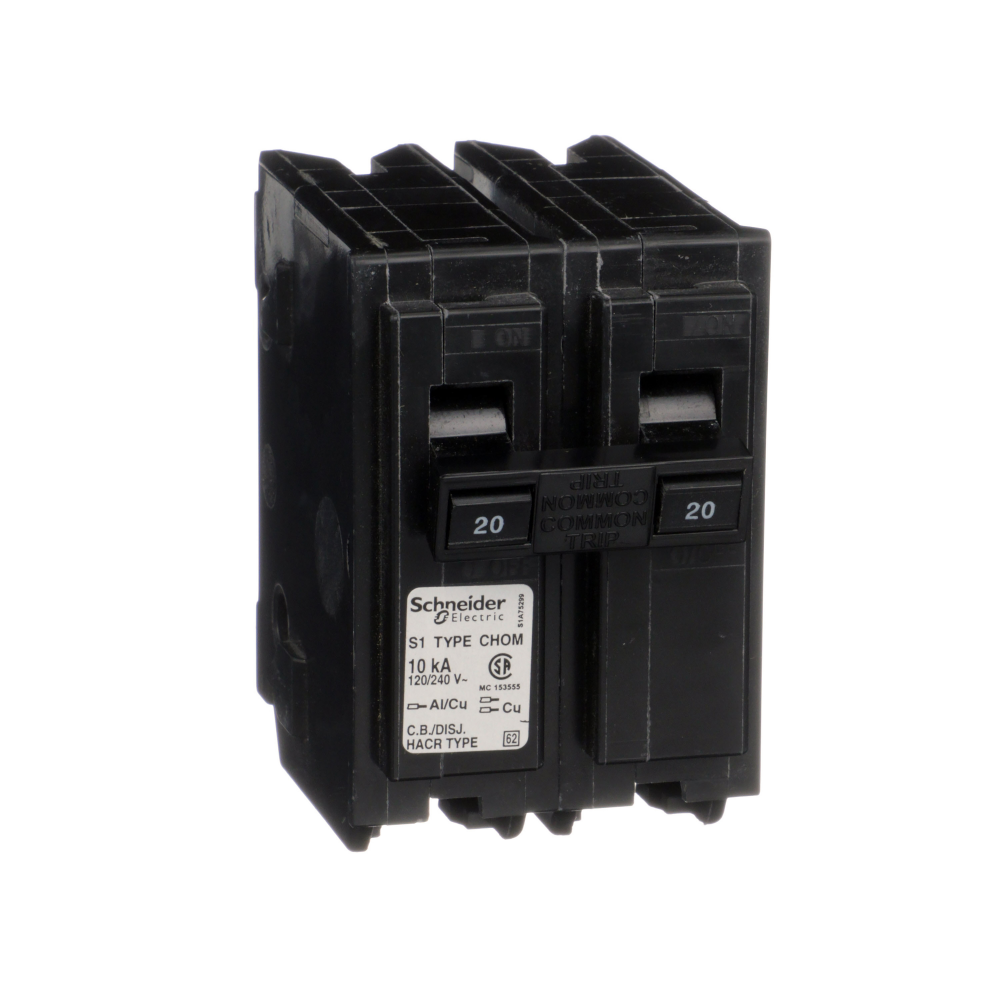 Mini circuit breaker, Homeline, 20A, 2 pole, 120